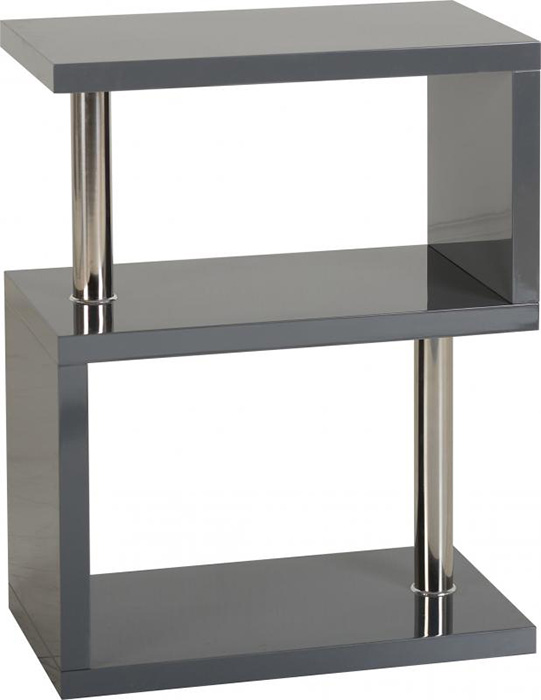 Charisma 3 Shelf Unit in Grey Gloss - Click Image to Close